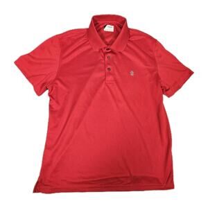 IZOD Golf Polo Shirt Mens Large Red Performance Short Sleeve Lightweight